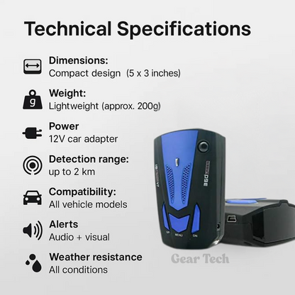 Advanced UK Speed Camera Detector with Long Range Alert