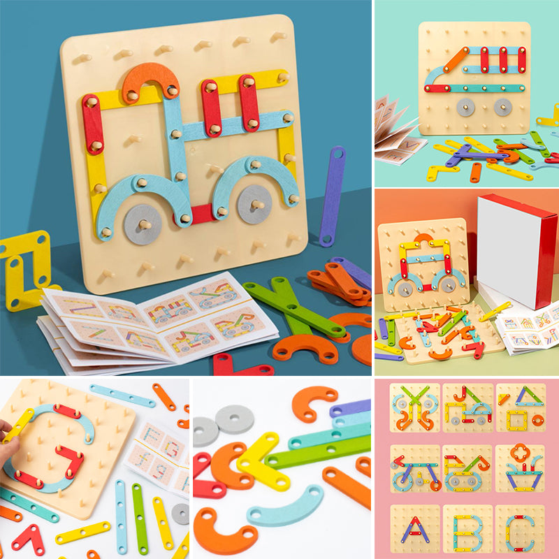Wooden Educational Peg Board Toy