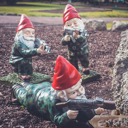Tough Military Style Garden Gnome
