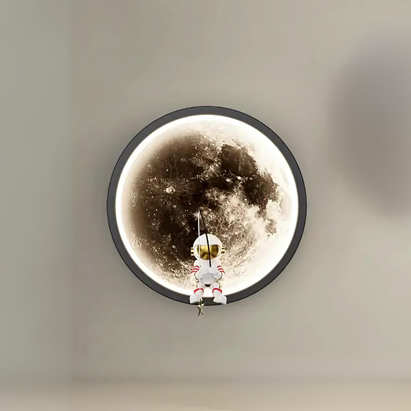 Modern LED Moon Wall Light Fixture - Fesara