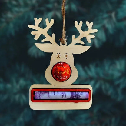 Wooden Holiday Money Clip Ornament - Fesara