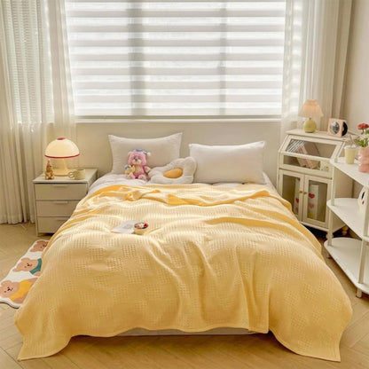 Soft Waffle Weave Cotton Blanket