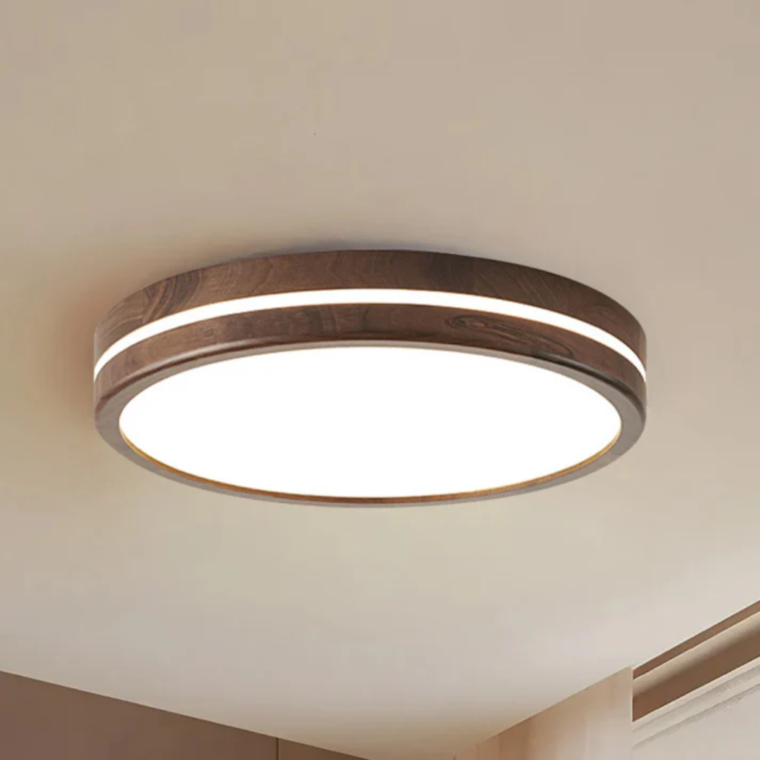 Modern Wood LED Ceiling Light - Fesara