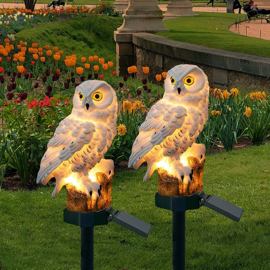Outdoor Solar Powered Owl Lamp - Fesara