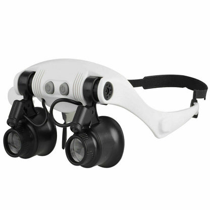 LED Magnifying Headband with Interchangeable Lenses - Fesara
