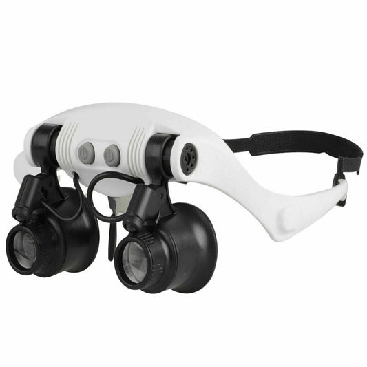 LED Magnifying Headband with Interchangeable Lenses - Fesara
