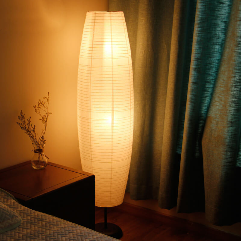 Tall Slim Paper Shade 2-Light Floor Lamp