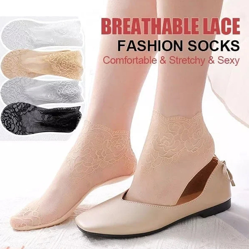 Fesara | Women's Elegant Lacey Ankle Socks