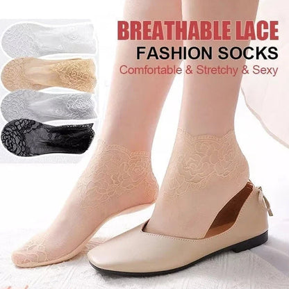 Fesara | Women's Elegant Lacey Ankle Socks