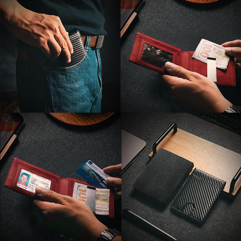 Authentic Leather RFID Blocking Card Wallet