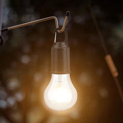 Vintage Portable LED Camp Lamp with USB Charger