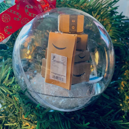Clear Glass Christmas Ball Ornament