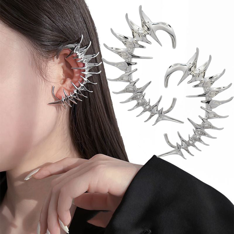 Edgy Punk Spike Earring Clip