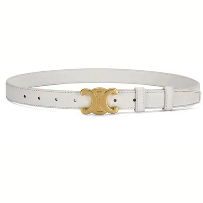 Luxury Gold Buckle Leather Belt