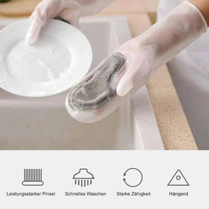 Practical Dishwashing Silicone Cleaning Gloves