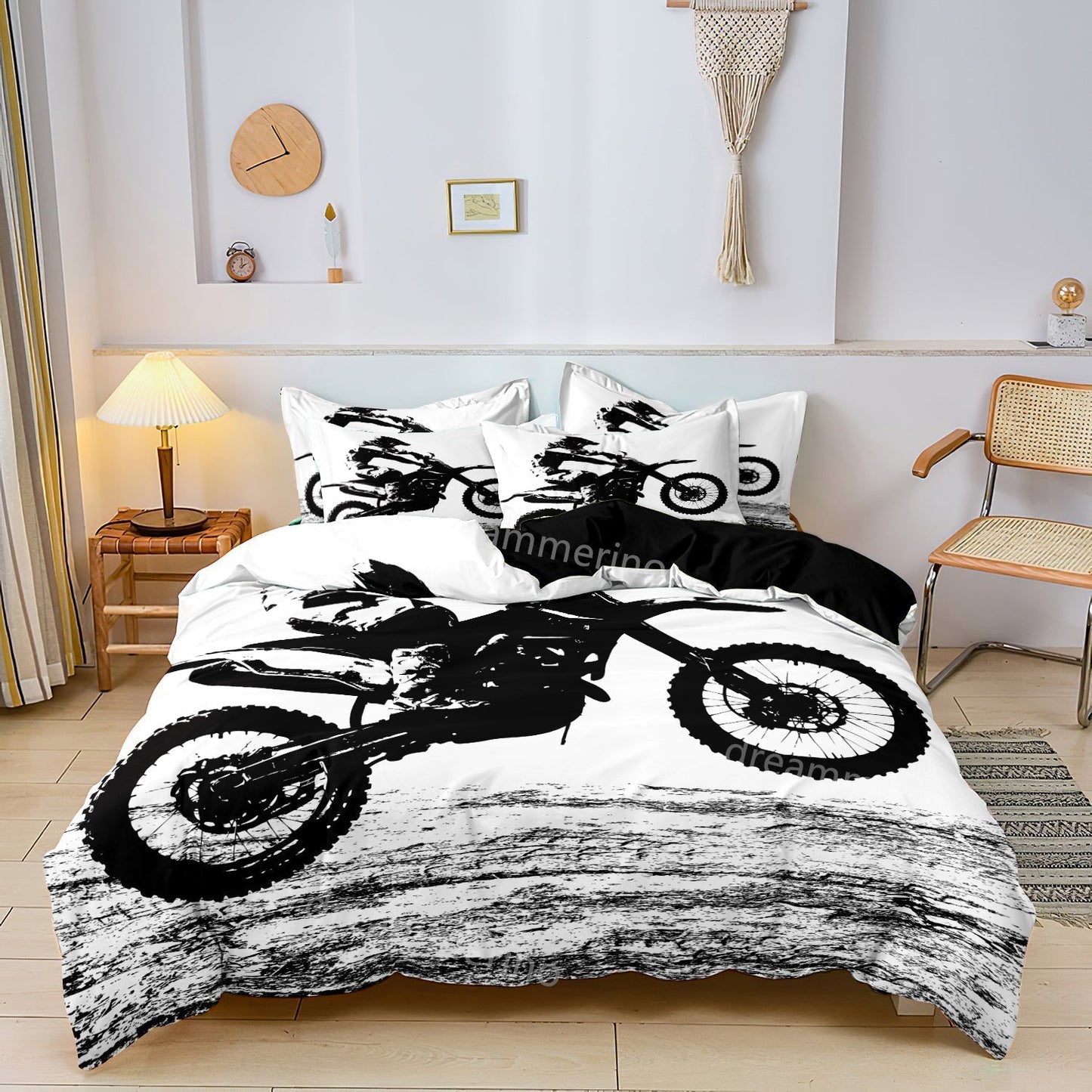 Biker Bedding - Motorcycle Duvet Cover Set - Fesara