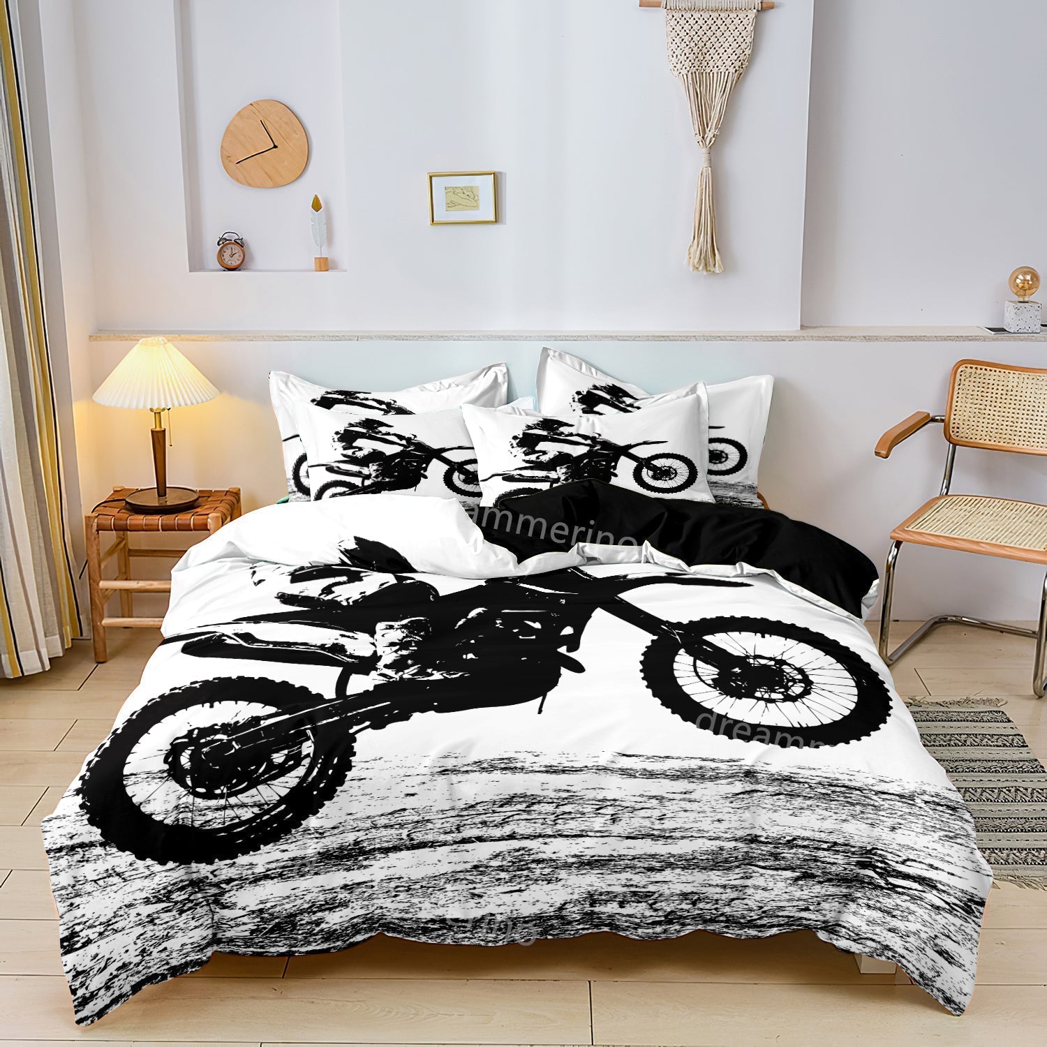 Biker Bedding - Motorcycle Duvet Cover Set - Fesara