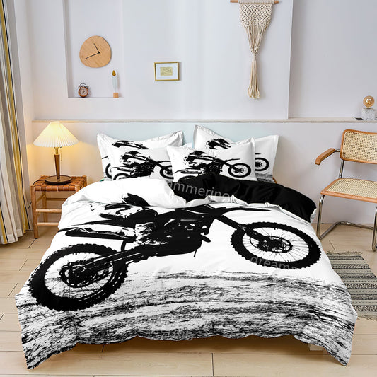 Biker Bedding - Motorcycle Duvet Cover Set - Fesara