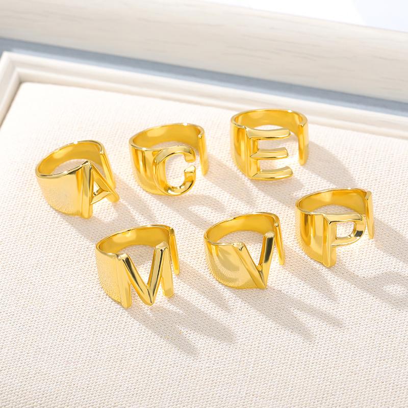 Personalized Alphabet Letter Ring - Fesara