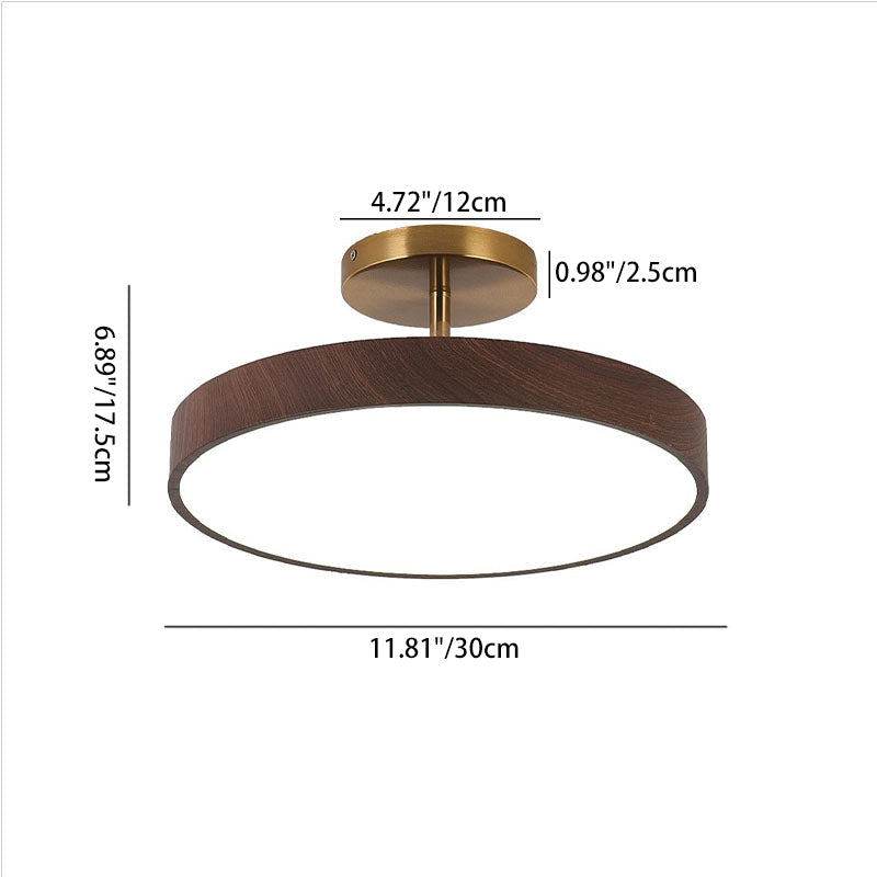 Asian Style Round LED Ceiling Mount Light
