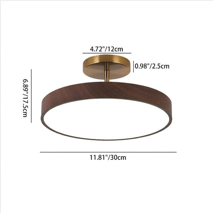 Asian Style Round LED Ceiling Mount Light