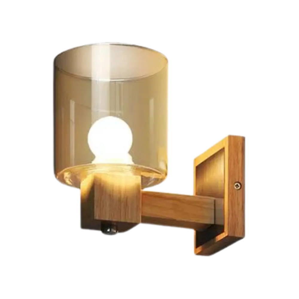Traditional Wooden Wall Lamp with Soft Warm Lighting