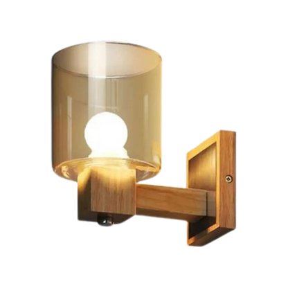 Traditional Wooden Wall Lamp with Soft Warm Lighting