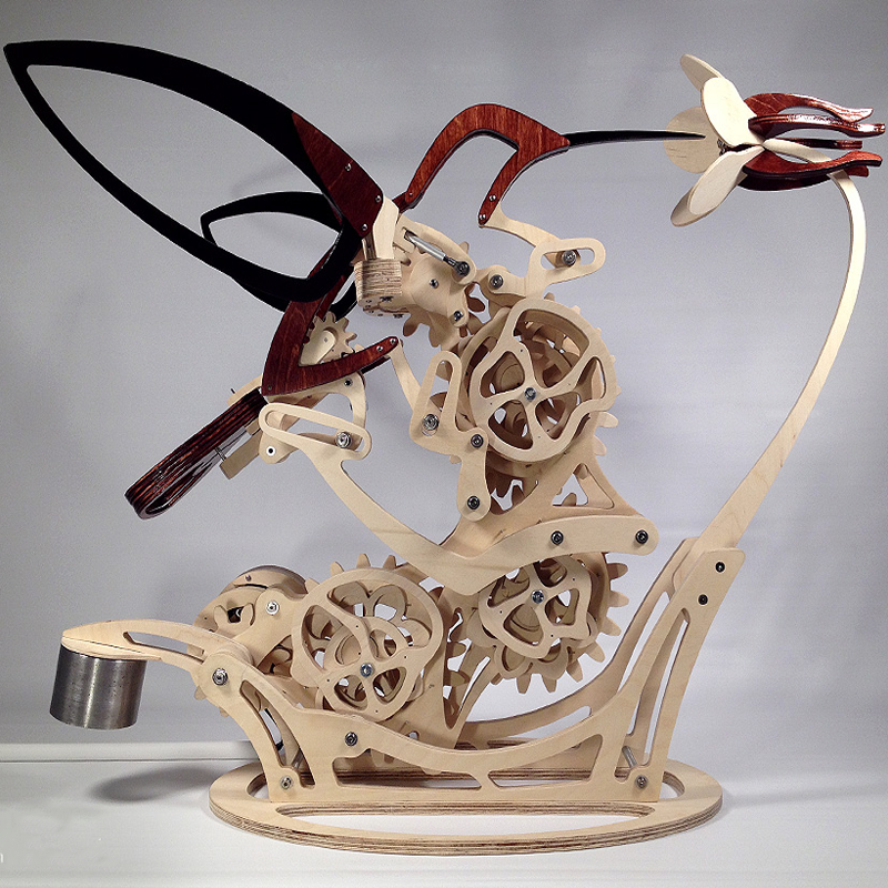 Handcrafted Wooden Bird Figurine Decoration - Fesara