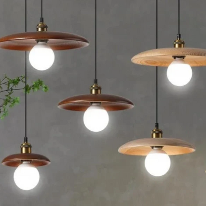 Simple Wood LED Hanging Light