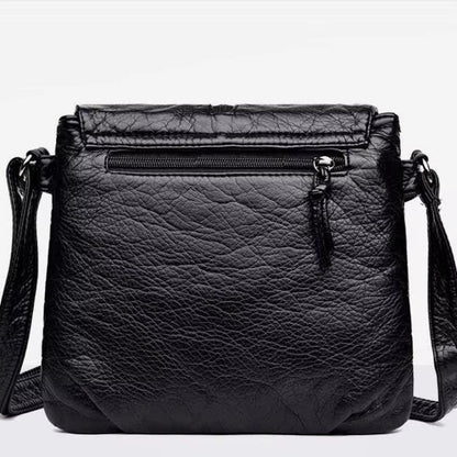 Chic Real Leather Tassel Crossbody Bag