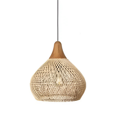 Natural Woven Hanging Light Fixture
