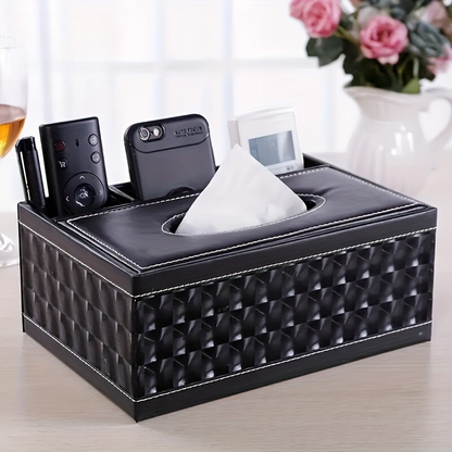 Elegant Storage Box - Premium Faux Leather Organizer