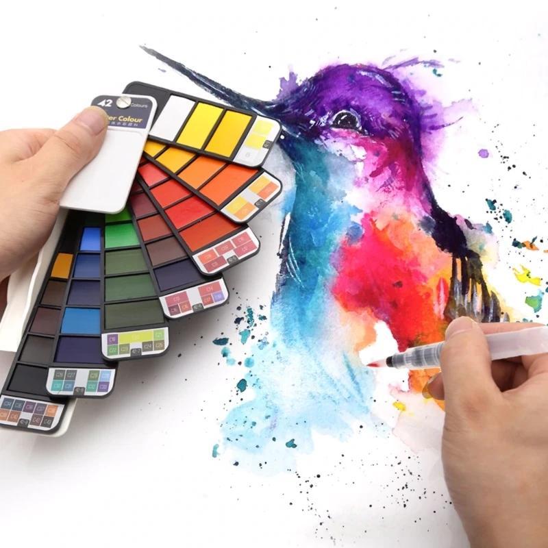 Vibrant Artists Gouache Paint Palette - Fesara