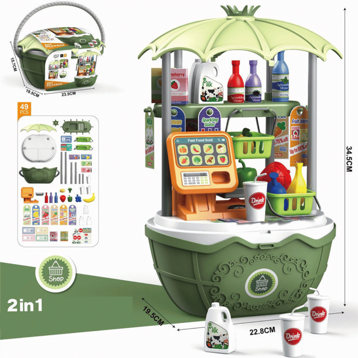 Colorful Ice Cream Playset for Kids