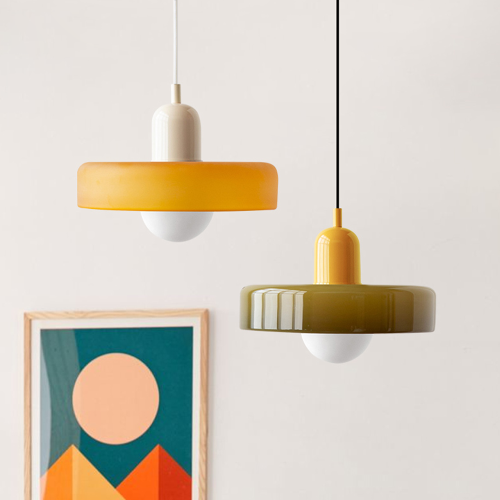 Vibrant Glass Hanging Light