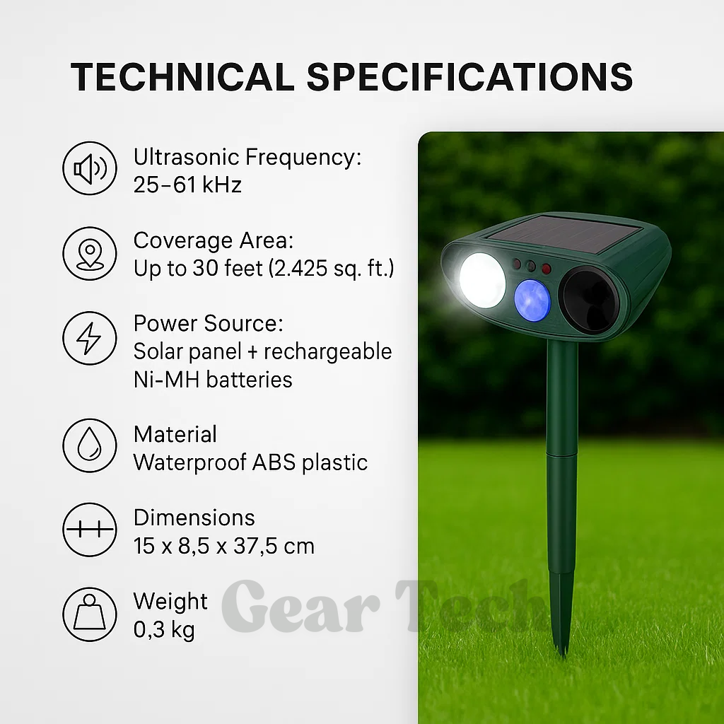 Outdoor Motion Activated Animal Repellent Garden Defender