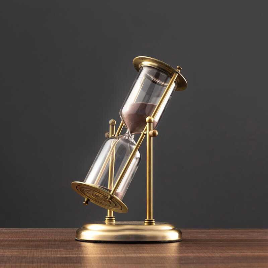 Classic Brass Hourglass Timer & Home Decor - Fesara