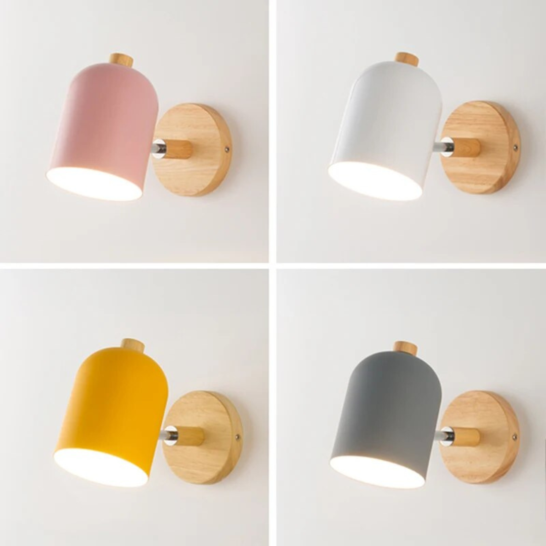 Rustic Wood Wall Light Fixture - Fesara