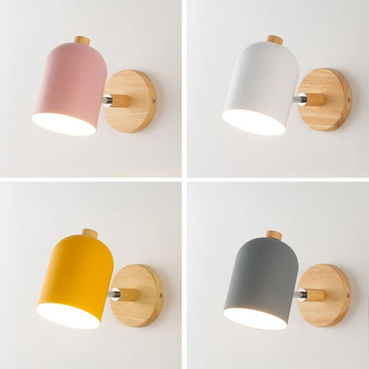 Rustic Wood Wall Light Fixture - Fesara