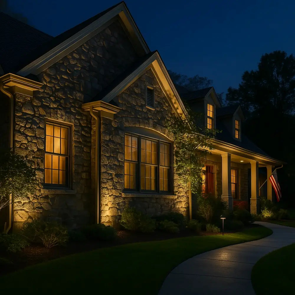 Bright Solar Powered Yard Spotlight Waterproof Outdoor Lamp