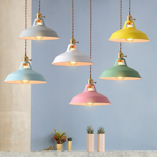 Retro Chic Metal Pendant Lamp for a Warm Glow - Fesara