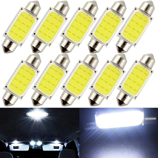 Premium 10pc Car LED Dome Light Kit 12V Bulb Lamps - Fesara