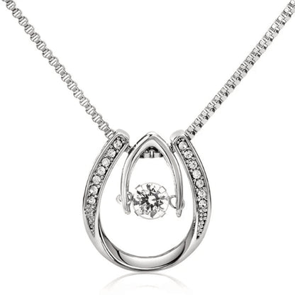 Lucky Horse Shoe Pendant Necklace - Fesara