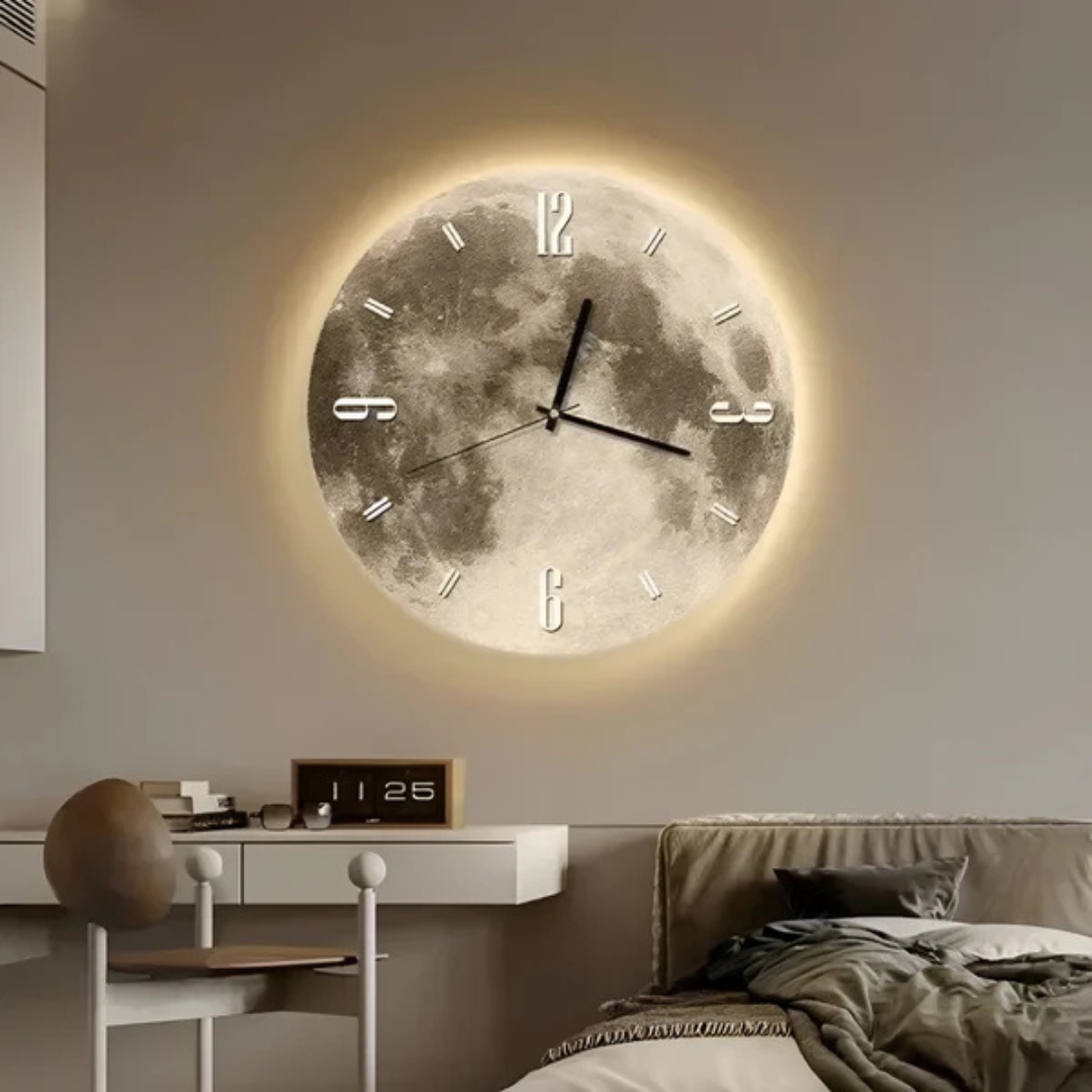 Beautiful Lunar Round Wall Clock - Fesara