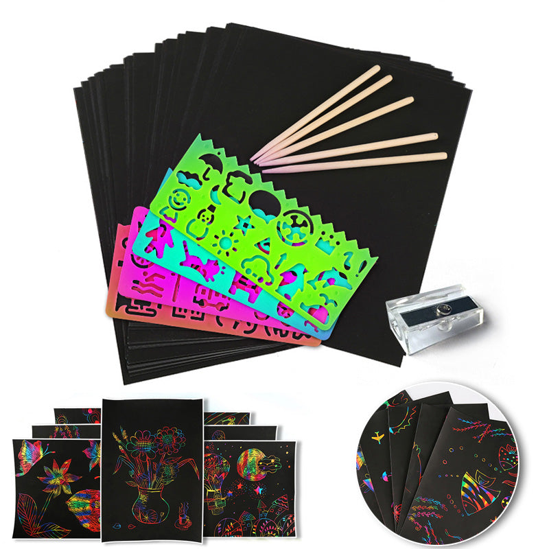Colorful Rainbow Scratch Off Card Set - Fesara