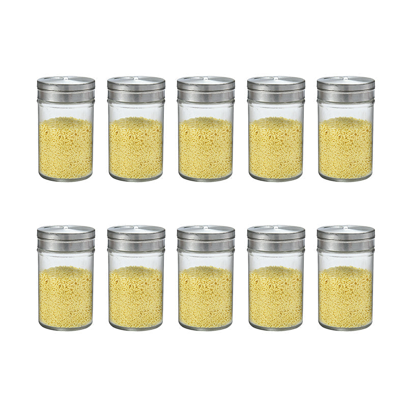 Clear Glass Herb Storage Jars Set