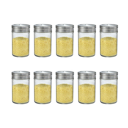 Clear Glass Herb Storage Jars Set