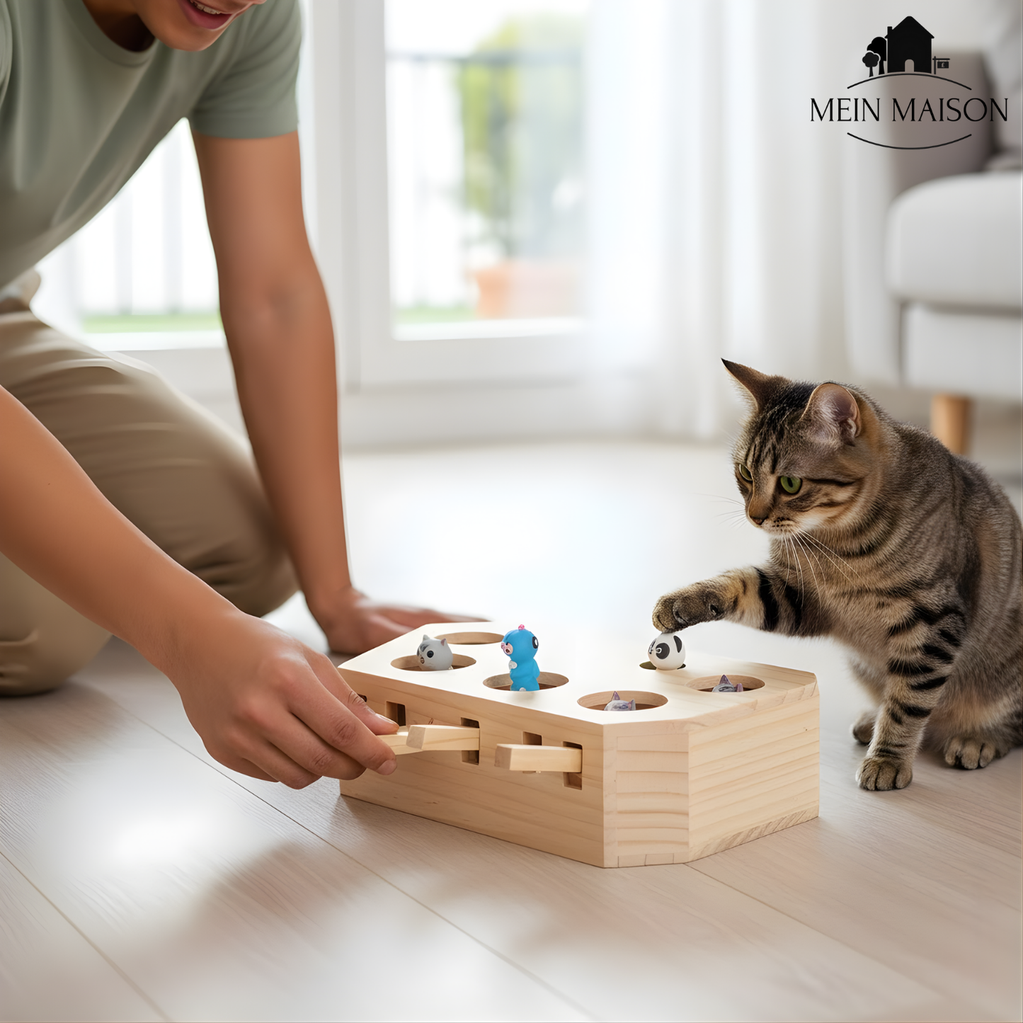 Fesara PawFun Wood Cat Toy Tower