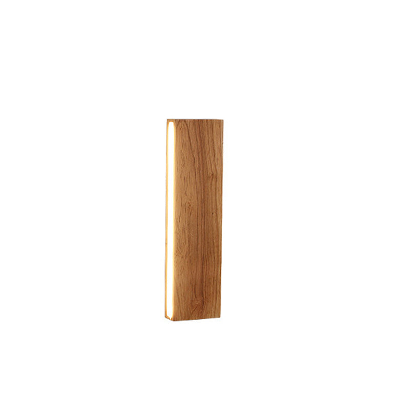 Rustic Wooden Slim LED Wall Lamp
