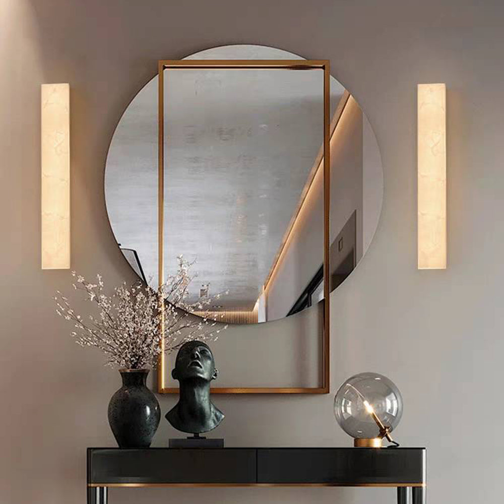 Contemporary Stone Outdoor LED Wall Lantern 1-Light